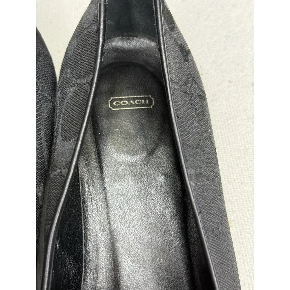 Coach Black Signature Jacquard Slip On Loafer US Size 9.5 B